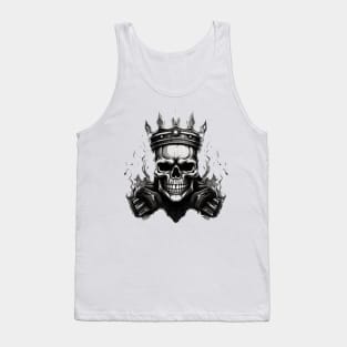 Barbells with Skull with crown Tank Top